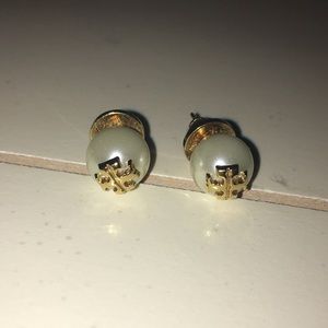 Tory Burch pearl stud earrings